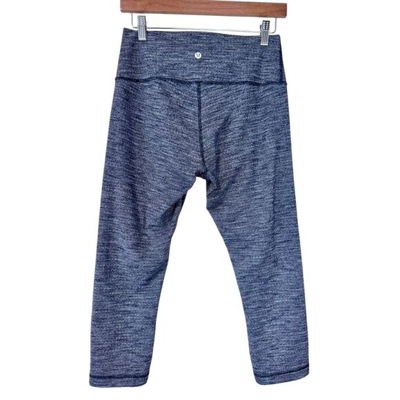 Lululemon Wunder Under Pant Coco Pique Crop Leggings Size 10 - Picture 1 of 8